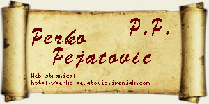 Perko Pejatović vizit kartica